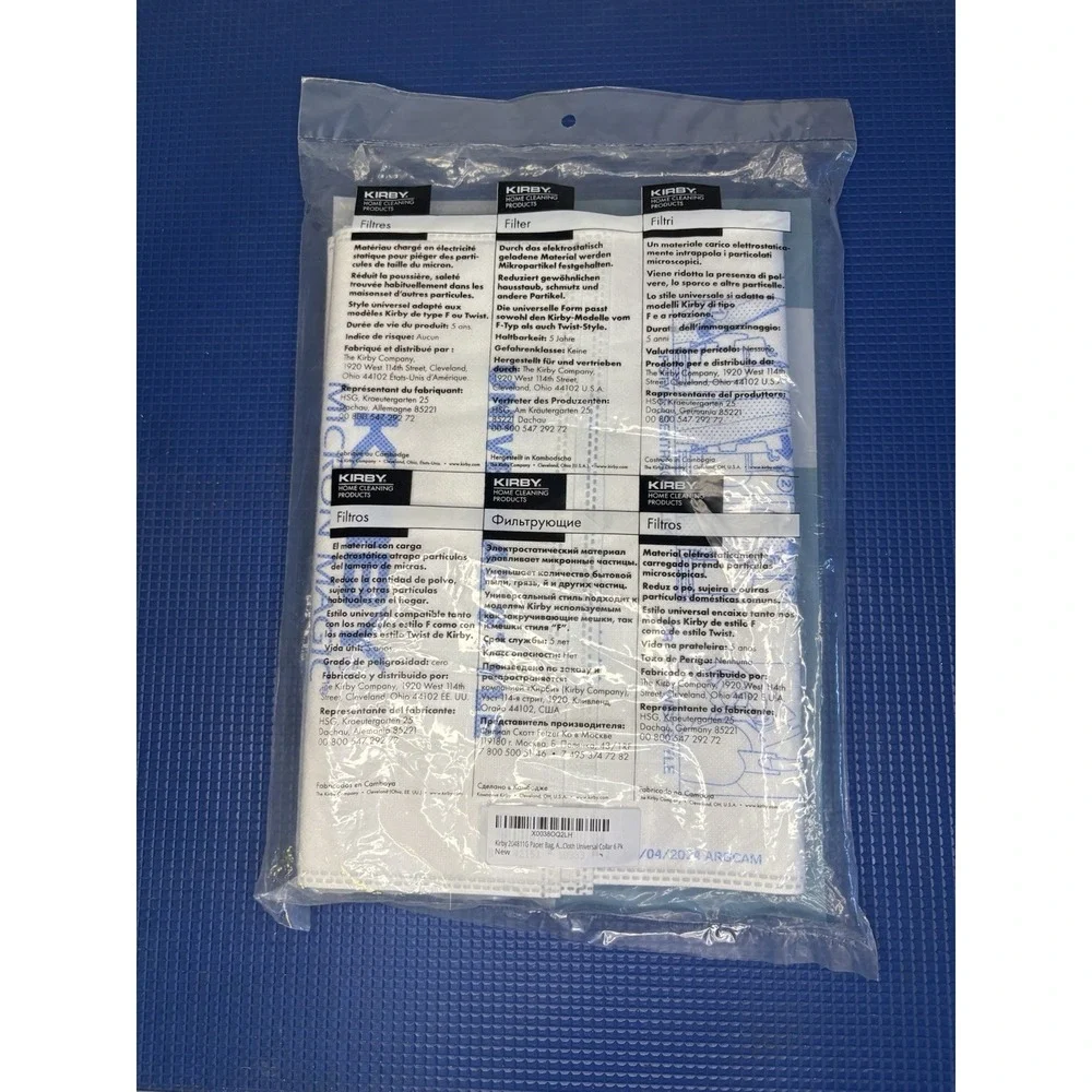 Genuine Kirby Micron Magic Vacuum Filter Bags 6 Pack OEM Universal Collar Style